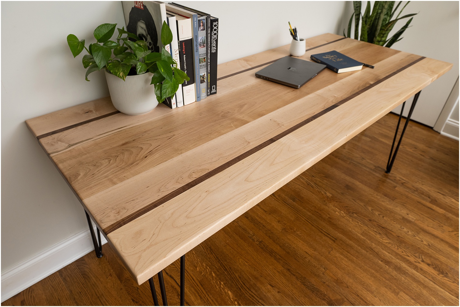 Maple and deals walnut desk